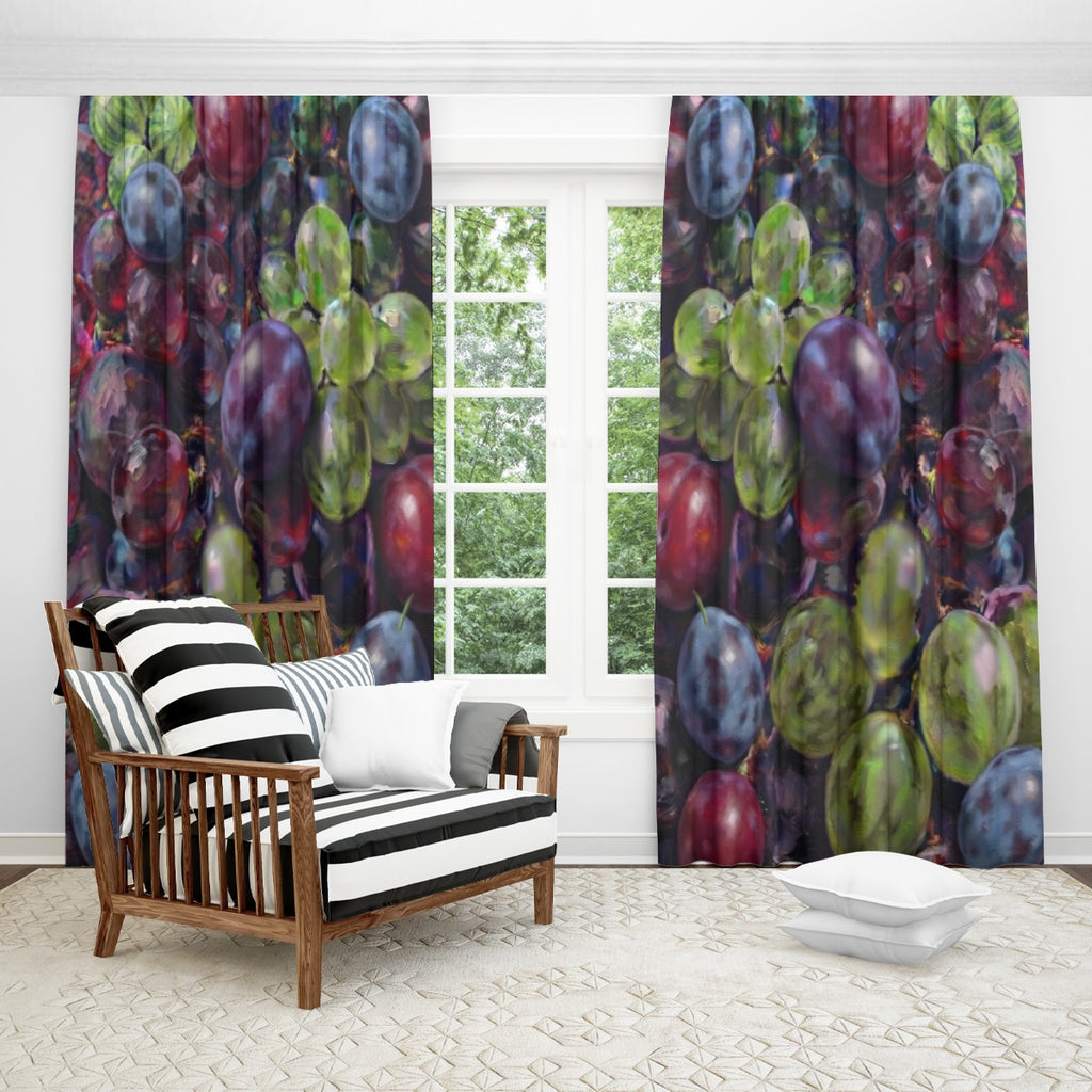 Bare Good Fruit Collection Curtains with Hooks (Large Size)