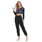 All-Over Print Women's Crop Hoodie Sports Set