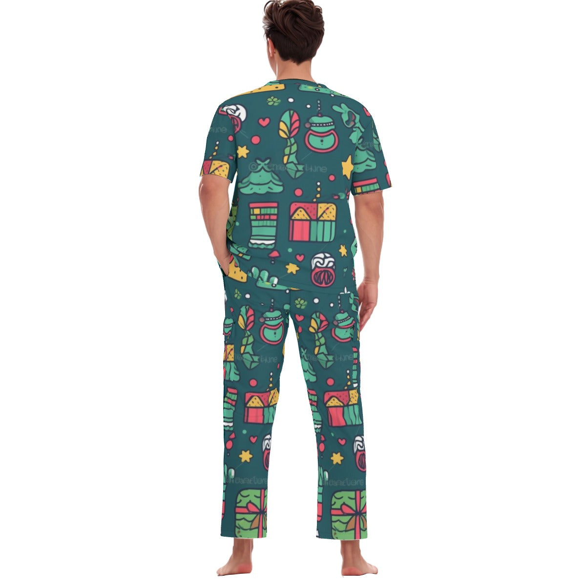 All-Over Print Unisex Scrub Set With Six Pocket
