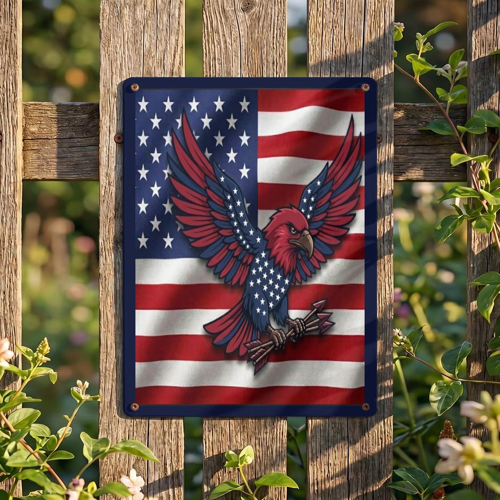 American Eagle Thickened Rectangular Iron Wall Painting Printed in Canada