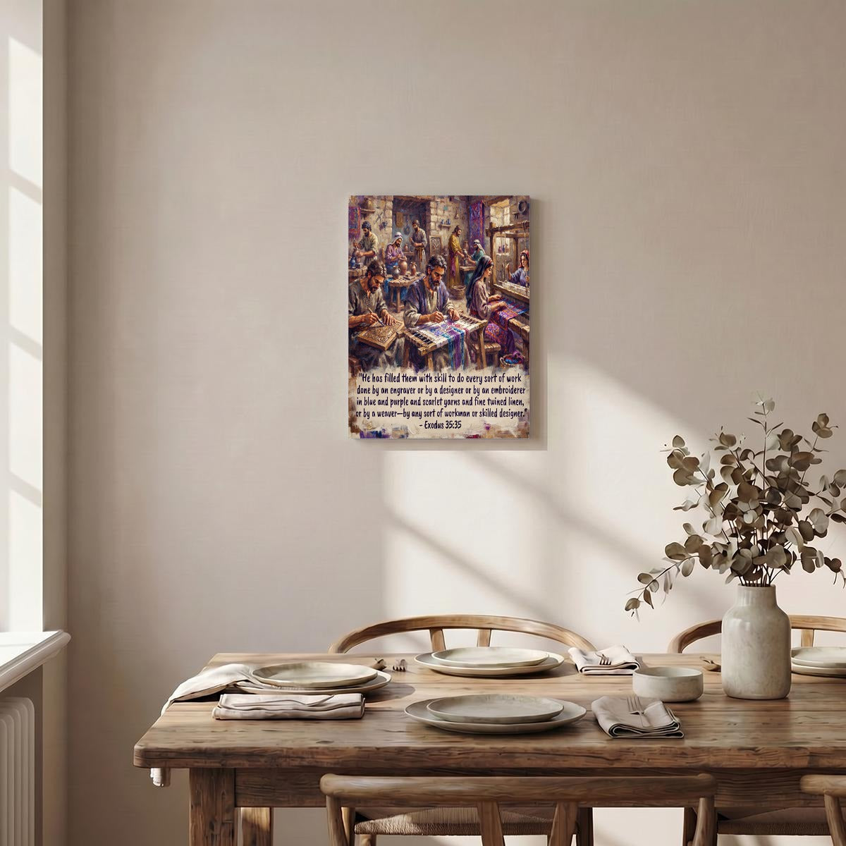 Bible Themed Quotes Designs WIth Purpose Brand Vertical Framed Canvas Wall