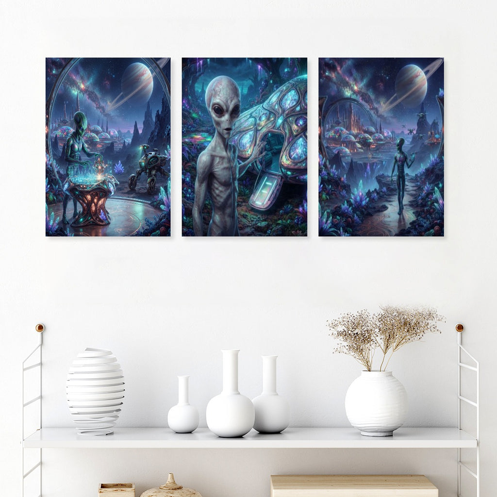 Framed Three-Piece Mural Printed in USA 2:3