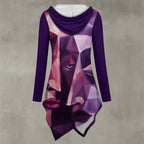 All-Over Print Women's Asymmetric Hem Hoodie