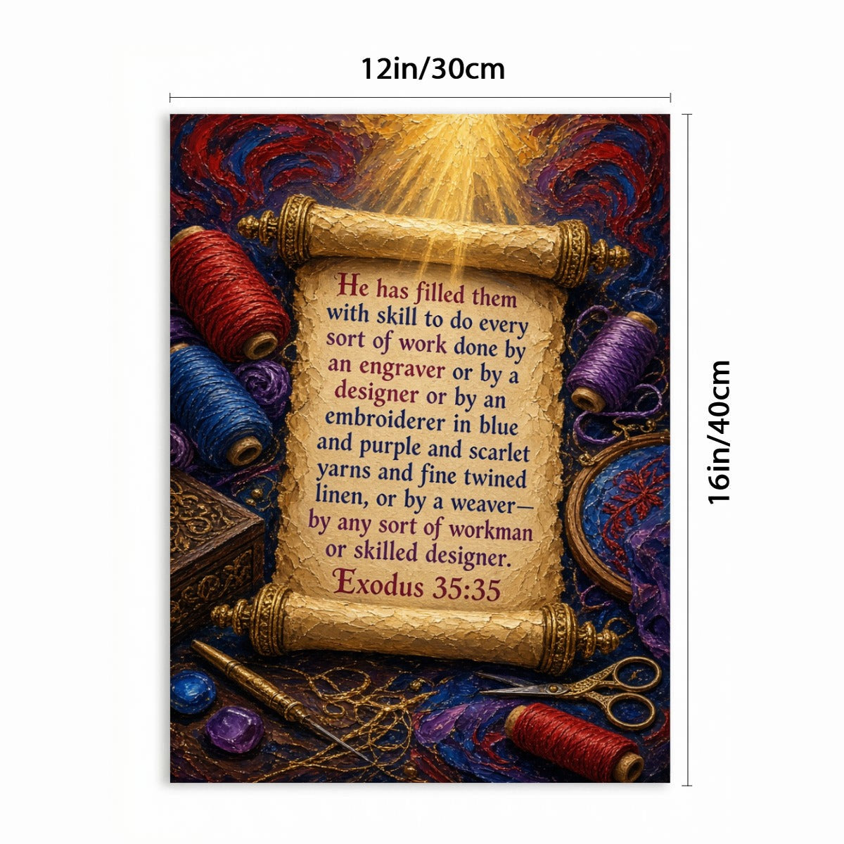 Bible Themed Quotes Designs WIth Purpose Brand Vertical Framed Canvas Wall