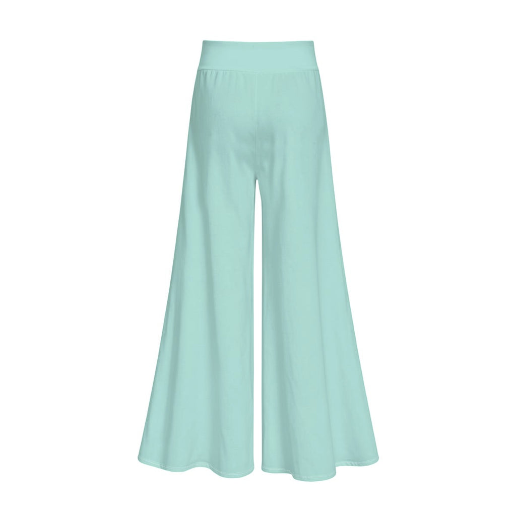 All-Over Print Women’s Lightweight Wide-Leg Pants with Hidden Side Zipper