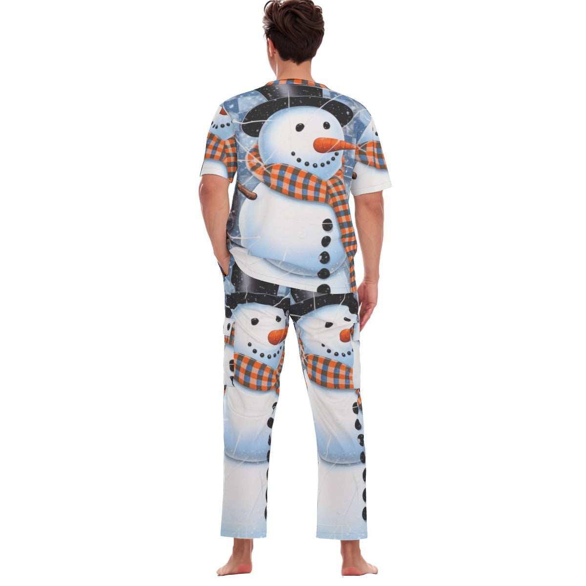 All-Over Print Unisex Scrub Set With Six Pocket