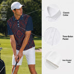 All Over Print Men‘s Two-Piece Collar Polo Shirt|Bonded Seam