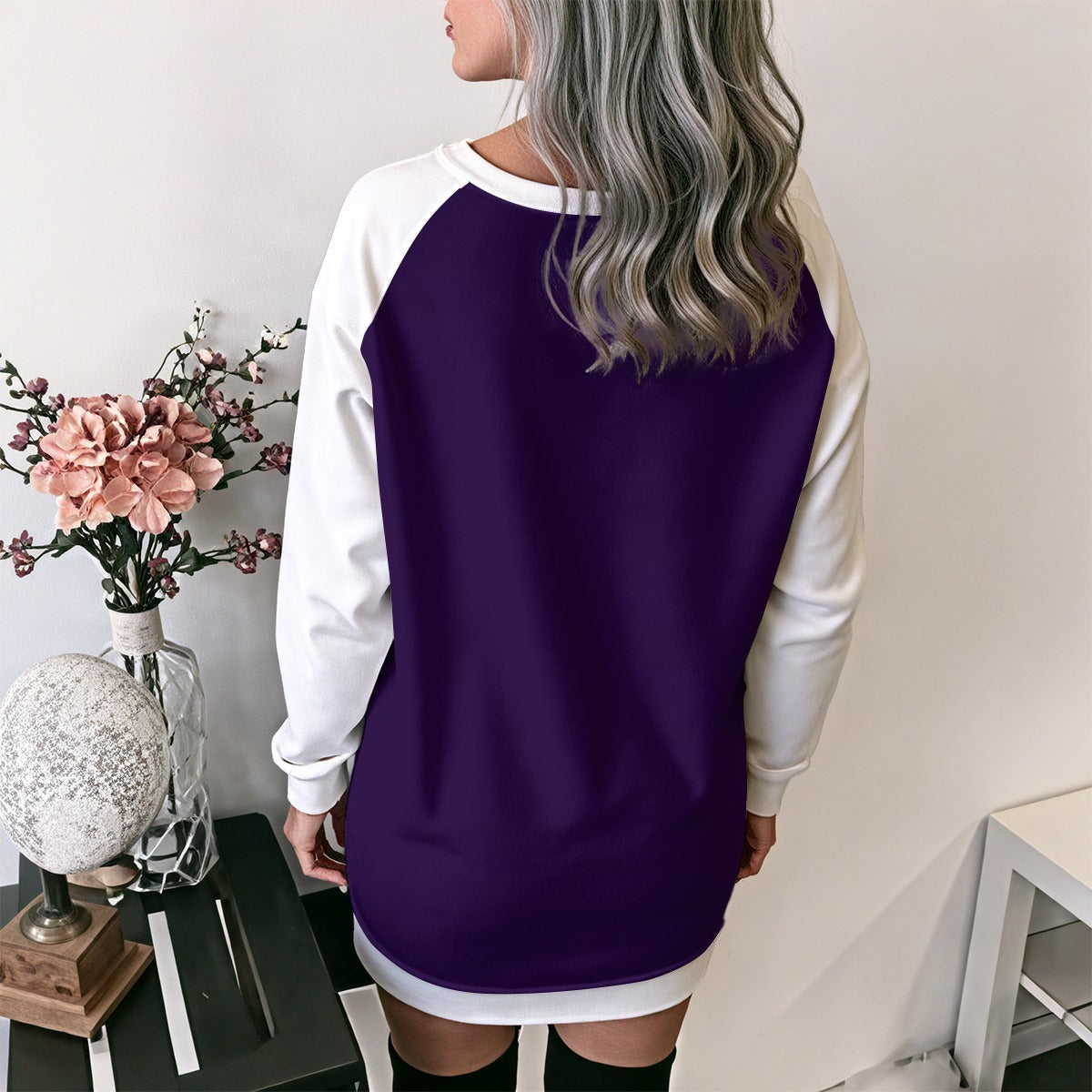 All-Over Print Women's Lace-Up Sweatshirt