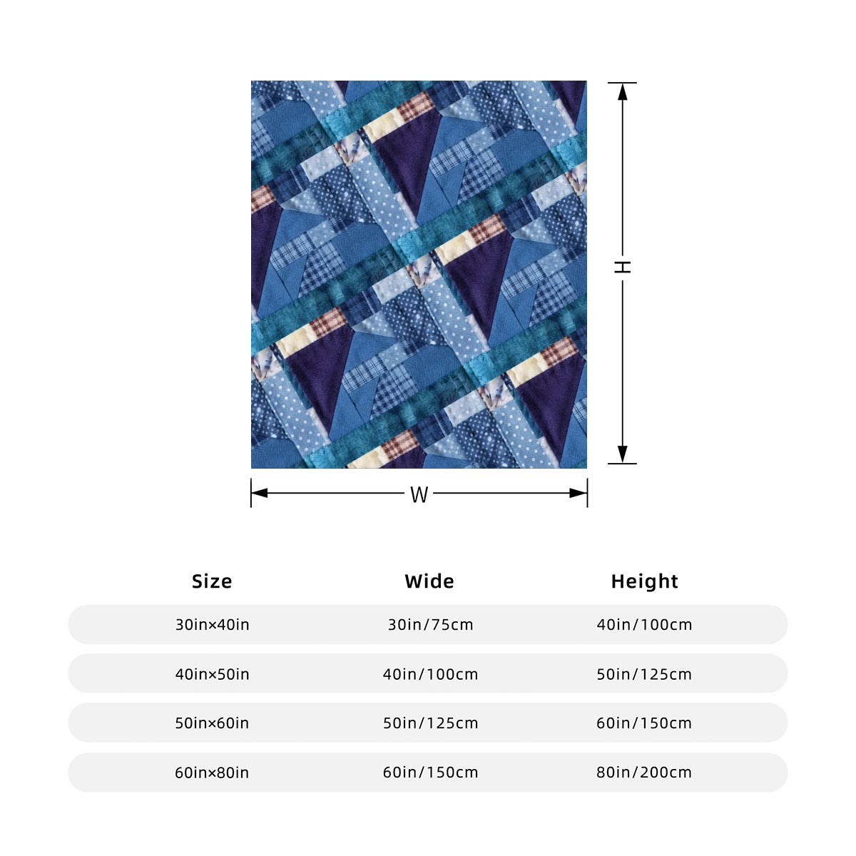 Gram Flannel Blanket - Vertical Style Printed in USA|290GSM