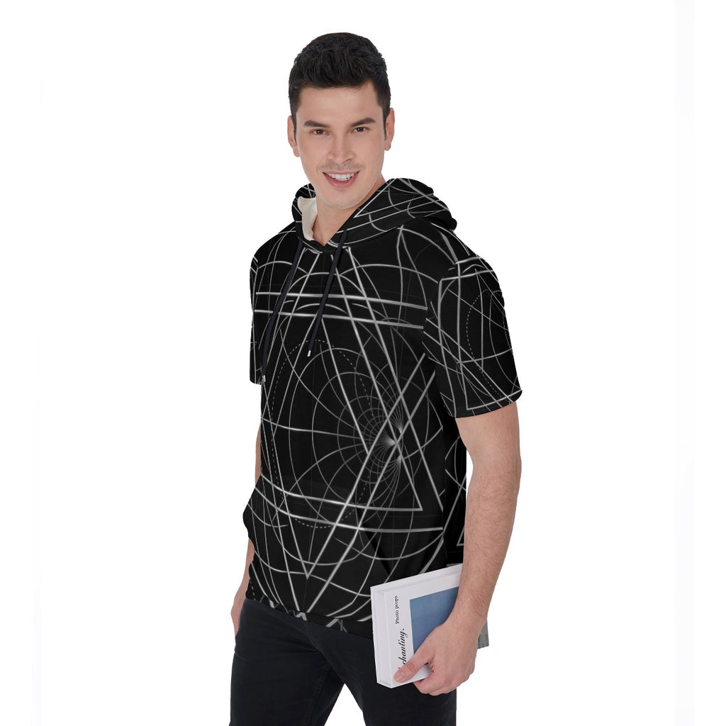 All-Over Print Men's Short Sleeve Hoodie T-Shirt