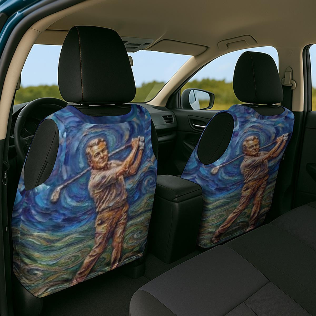 Golfer's All-Over Print Car Seat T-Shirt Cover
