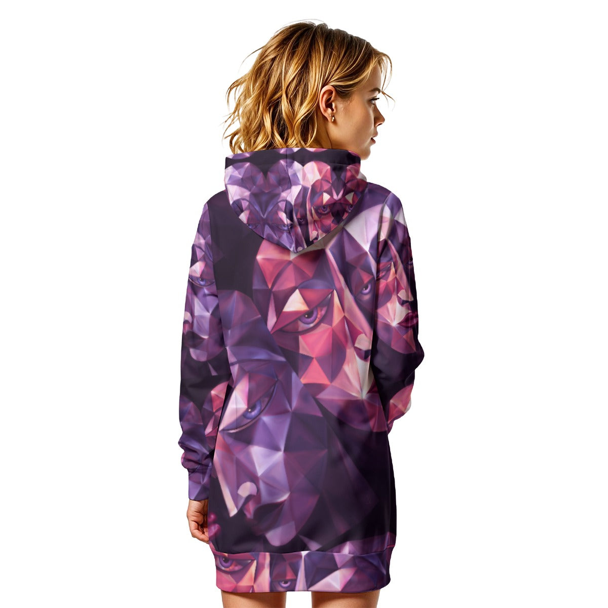 All-Over Print Women's Heavy Fleece Long Hoodie