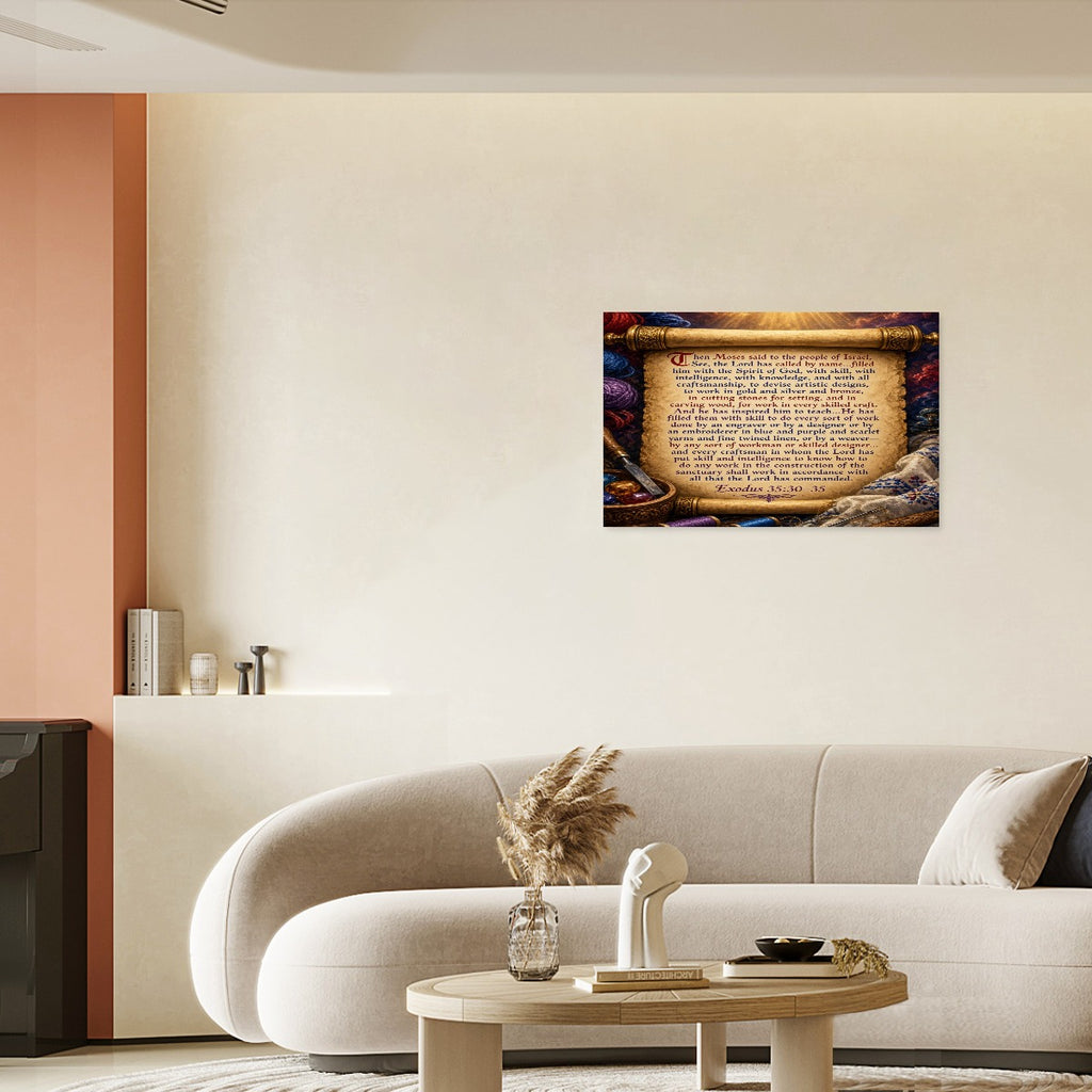 Bible Quote Framed Single-Piece Mural Printed in USA 3:2