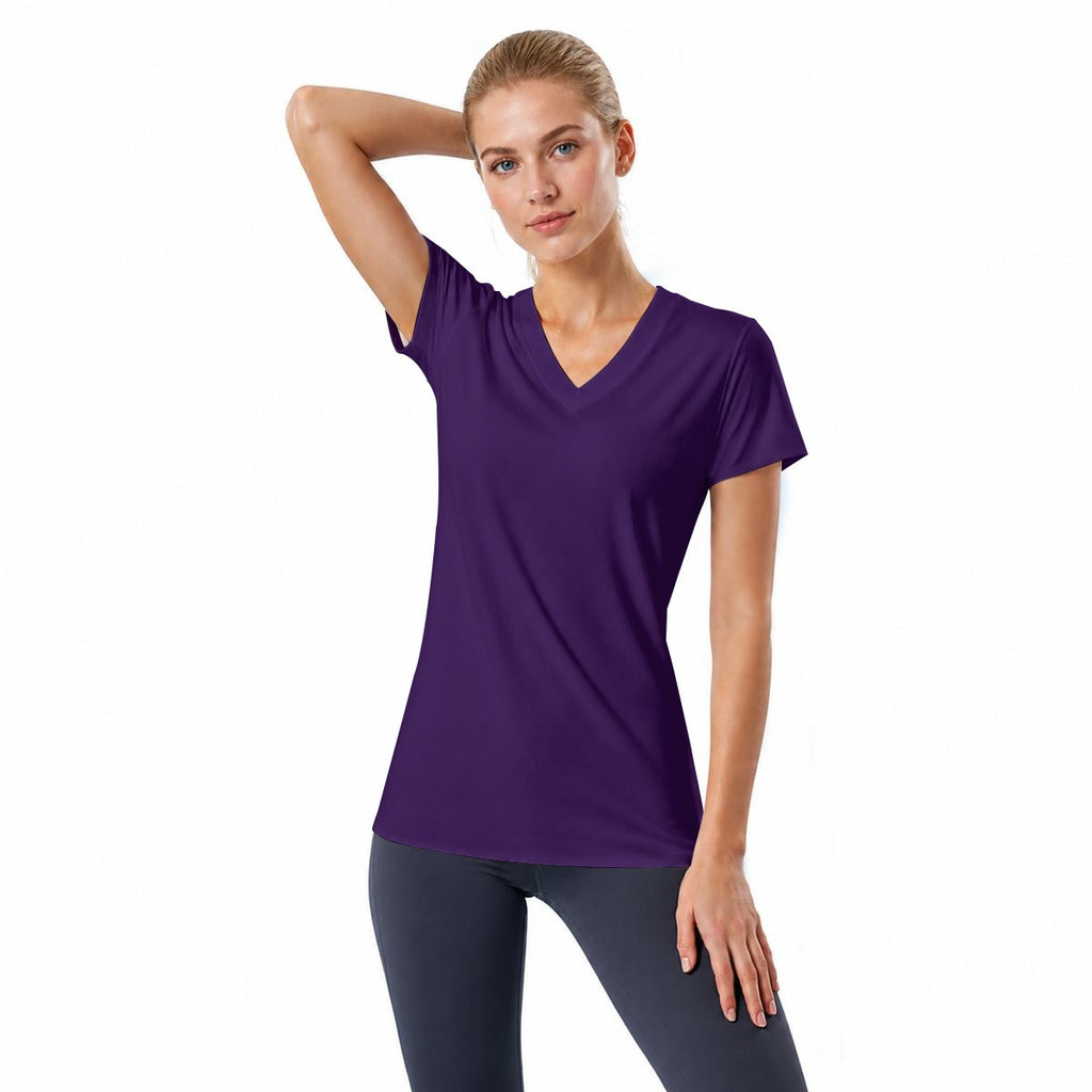 All-Over Print V-neck Women's T-shirt|Bonded Seam