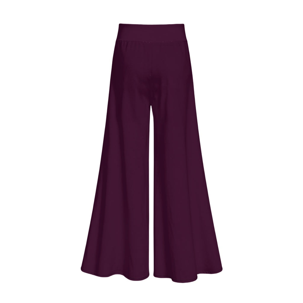 All-Over Print Women’s Lightweight Wide-Leg Pants with Hidden Side Zipper
