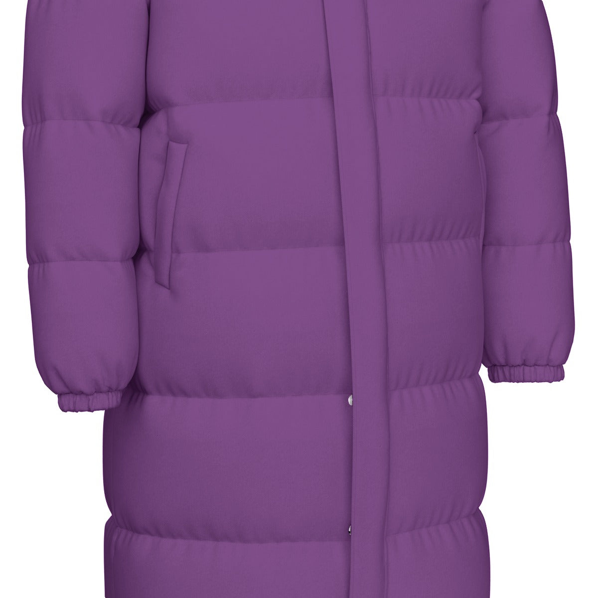 Piumino lungo unisex con stampa all-over
