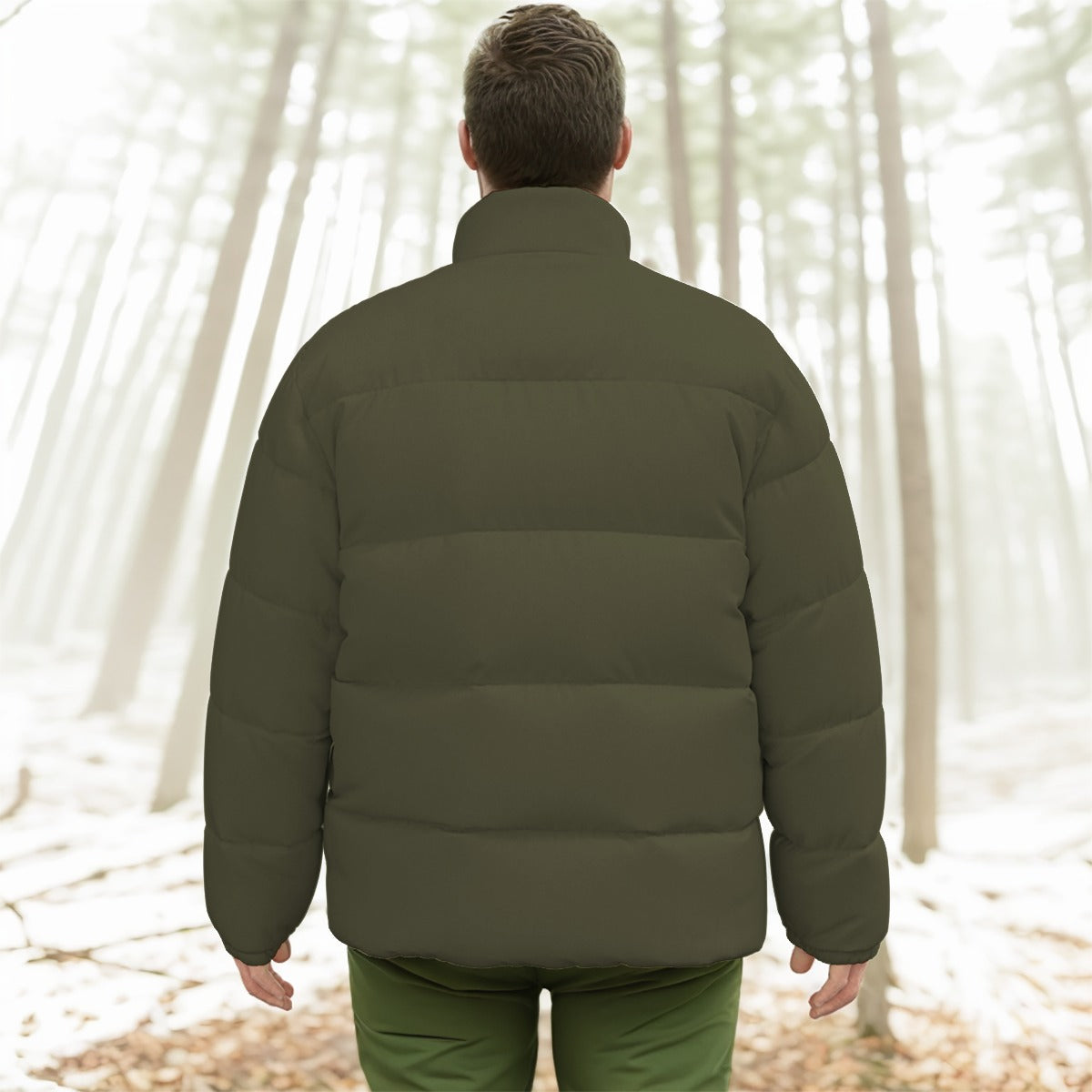 All-Over Print Unisex Stand-up Collar Down Jacket