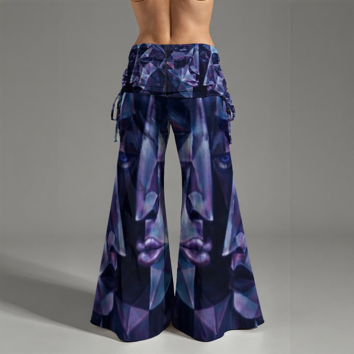 All-Over Print Women's High Waist Wide Leg Pants