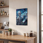Thickened Rectangular Iron Wall Painting Printed in Canada