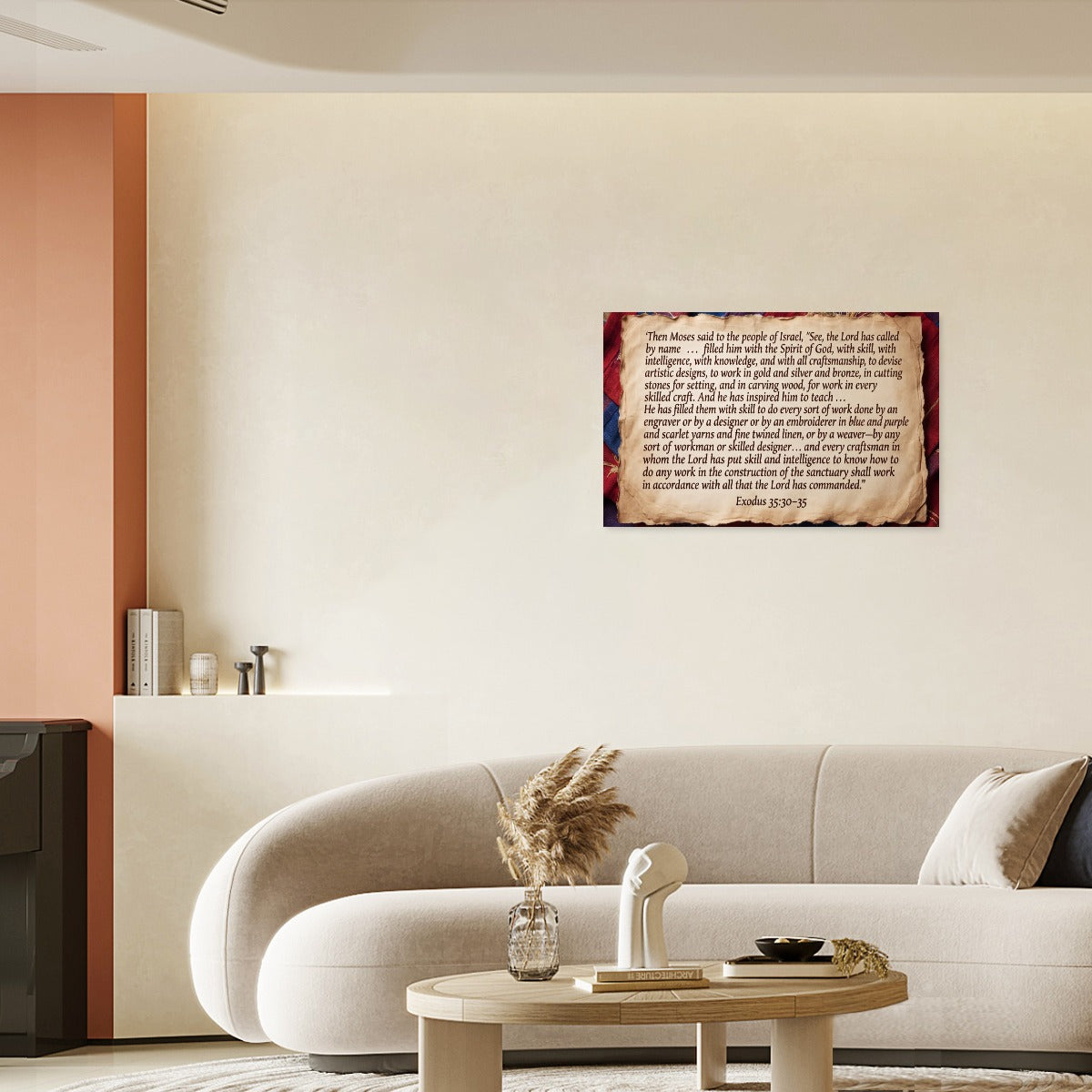 Bible Quote Framed Single-Piece Mural Printed in USA 3:2