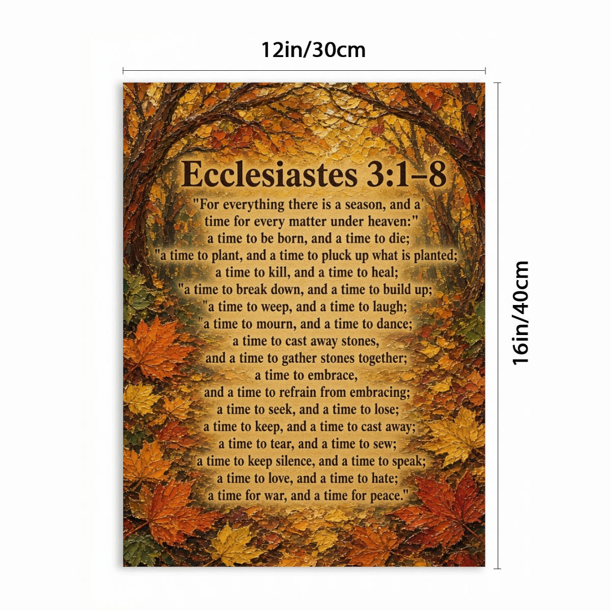 Bible Themed Quotes Designs WIth Purpose Brand Time & Seasons Vertical Framed Canvas Wall