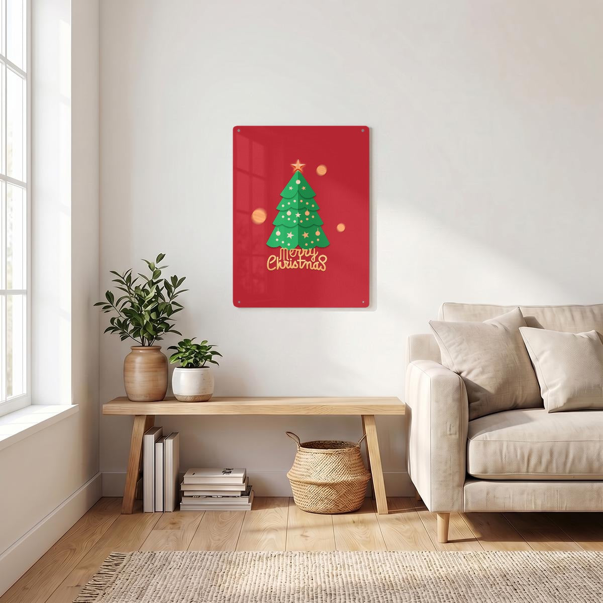 Thickened Rectangular Iron Wall Painting Printed in Canada