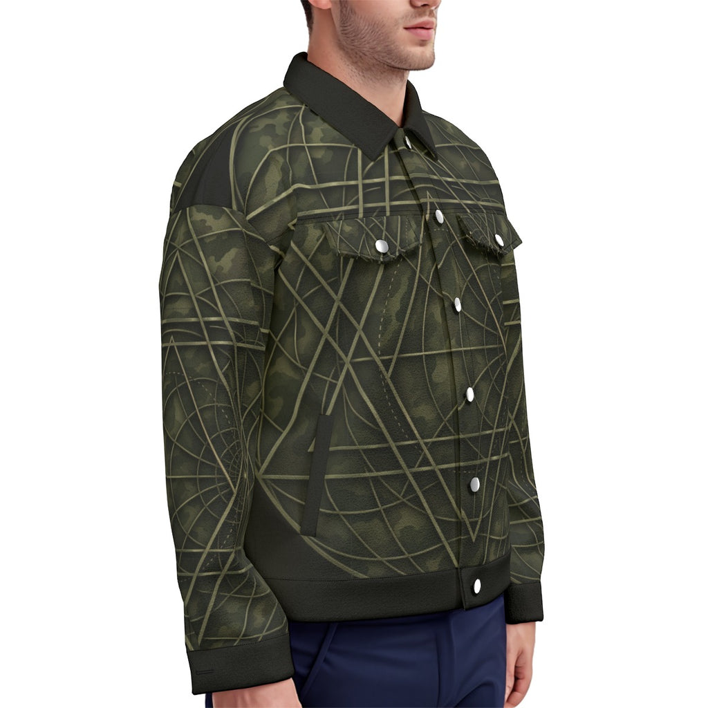 Giacca unisex con stampa all-over e revers | Cotone 245 g/m²