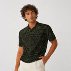 All-Over Print Men's Heavyweight Polyester Polo Shirt|210GSM