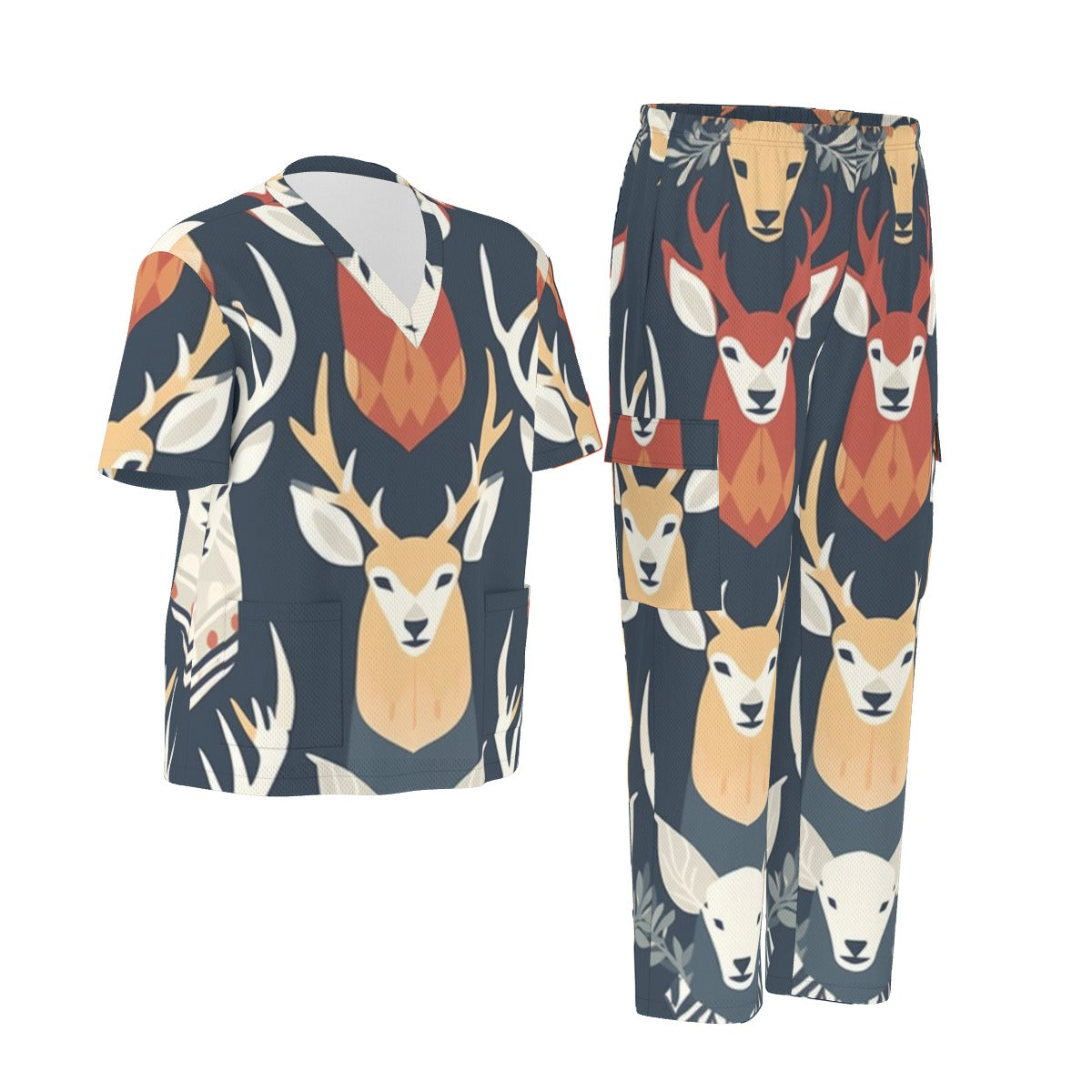 All-Over Print Unisex Scrub Set|Birdseye