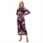 All-Over Print Women's Hip Dress With Black Zipper