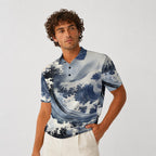 Polo pour homme en polyester épais avec impression intégrale | 210 g/m²