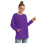 All-Over Print Women's Side Split O-neck Sweatshirt