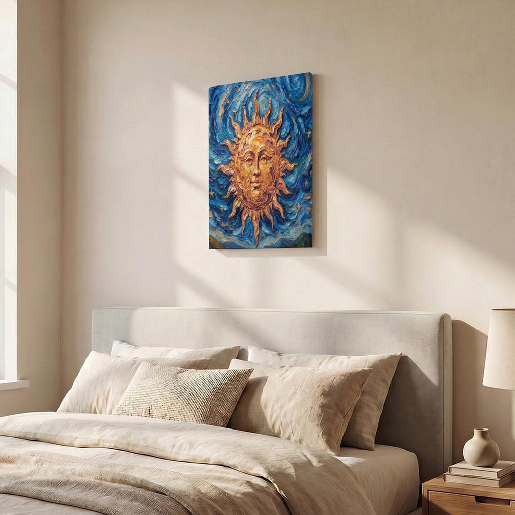 Sun Moon Designs With Purpose Brand Vertical Framed Canvas Wall Art Printed in Canada