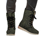 All-Over Print Men's Plush Boots