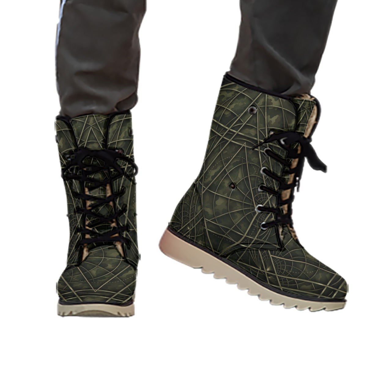 All-Over Print Men's Plush Boots