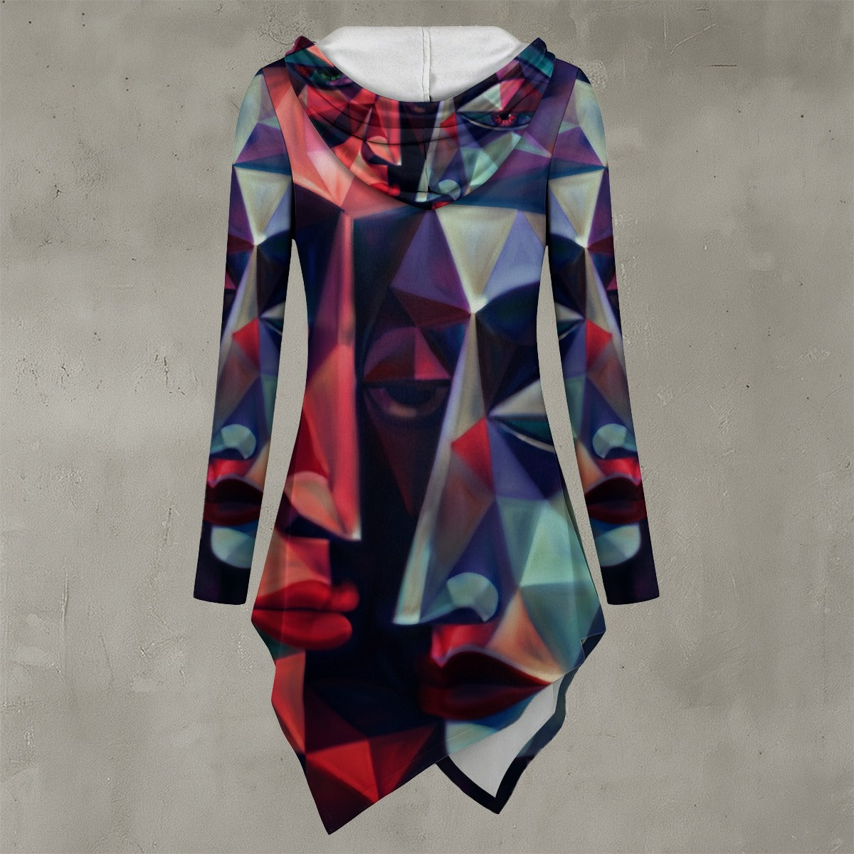 All-Over Print Women's Asymmetric Hem Hoodie