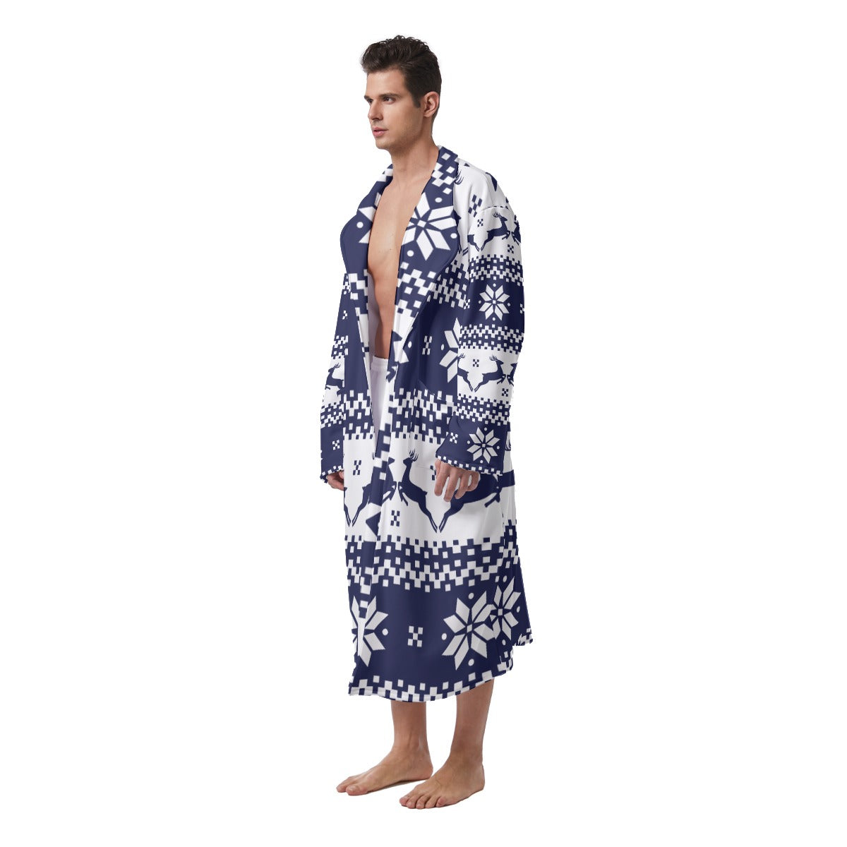 All-Over Print Men's Heavy Fleece Robe