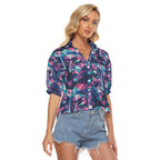 All-Over Print Women's V-neck Shirts