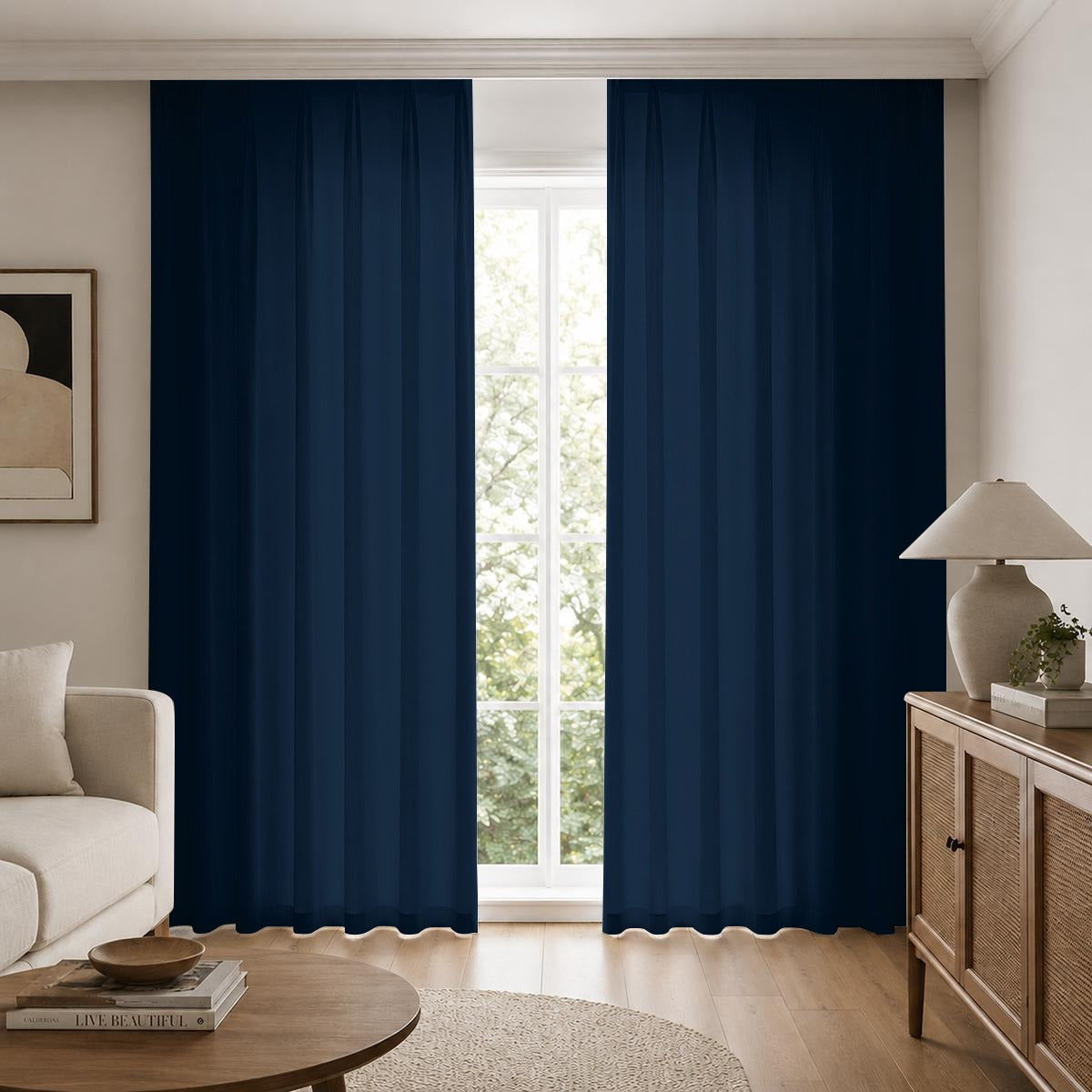 Square Blackout Curtains with Hooks | 265(GSM