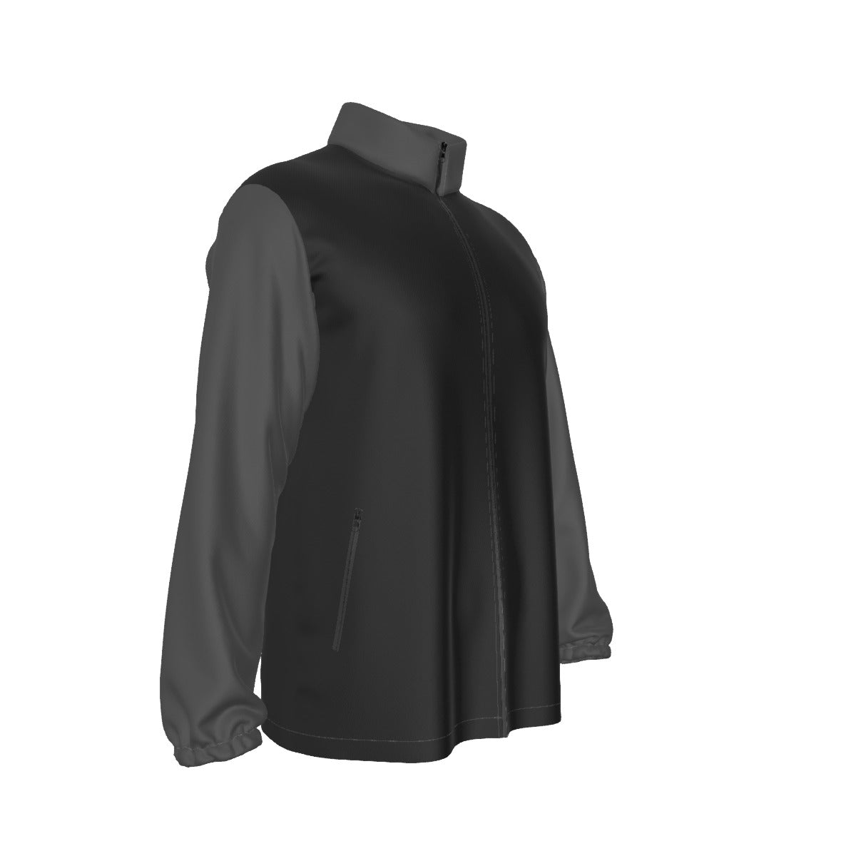 All-Over Print Men's Stand-up Collar Zip-up Windproof Jacket