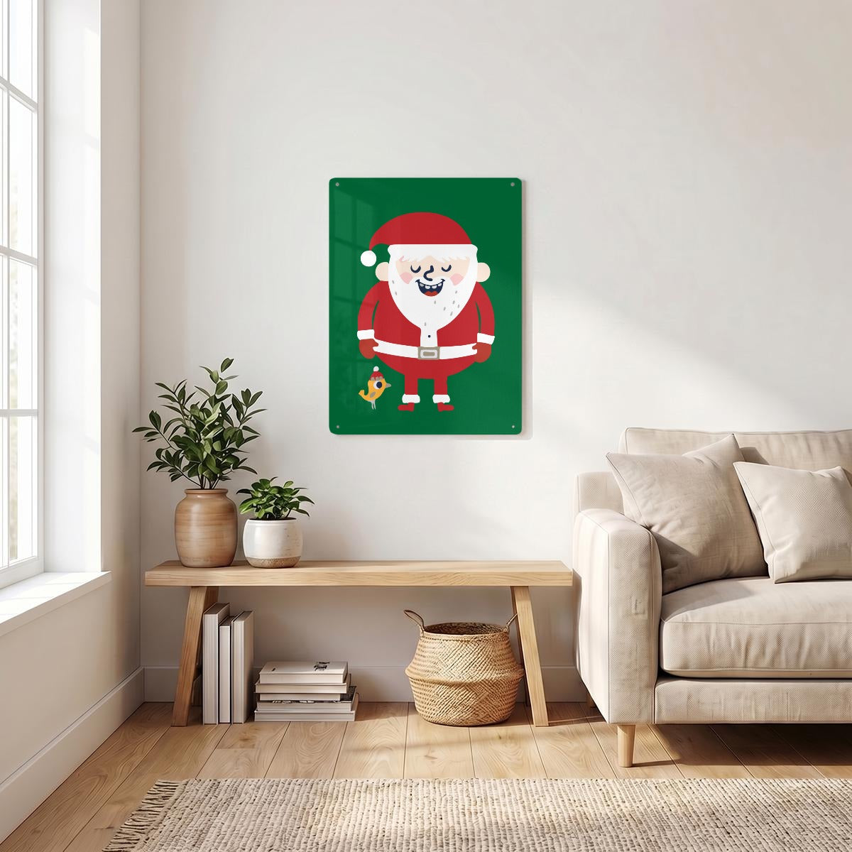 Thickened Rectangular Iron Wall Painting Printed in Canada