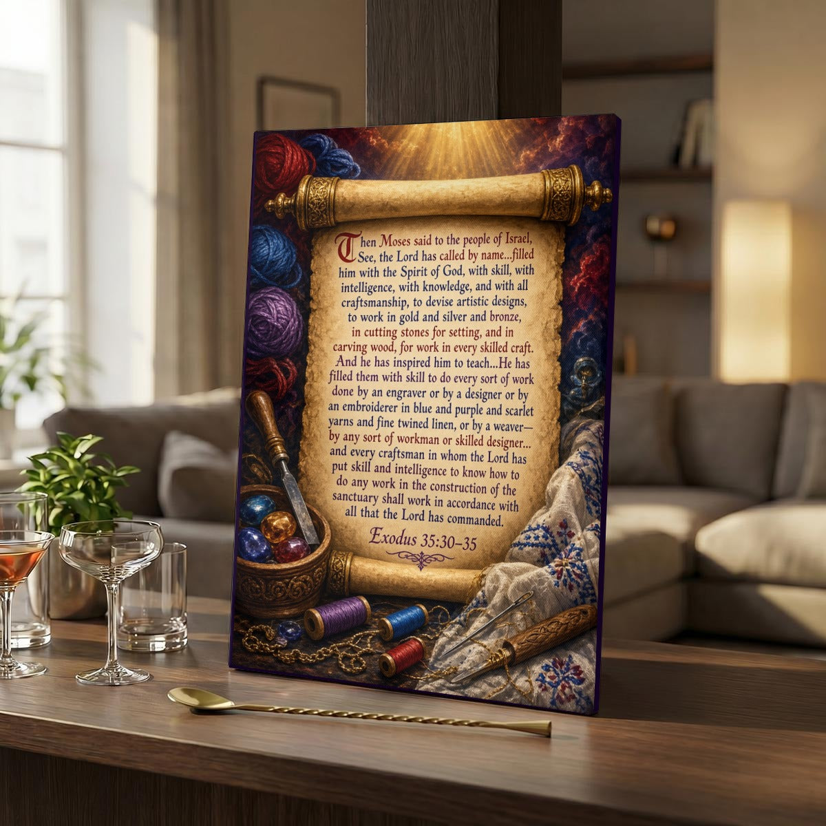 Vertical Framed Canvas Wall Art Printed in Canada