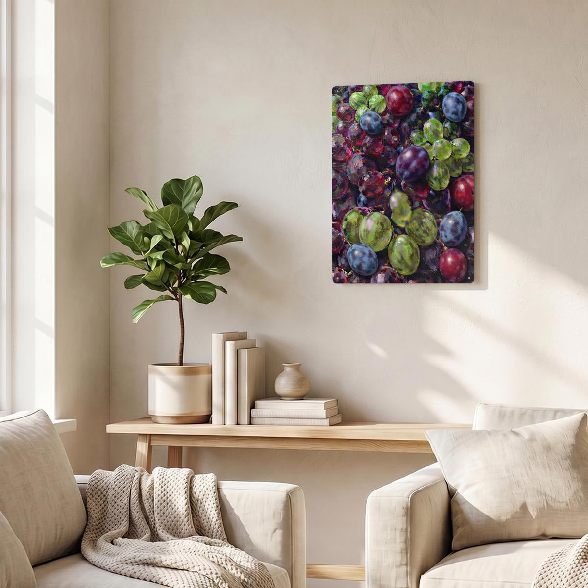 Bare Good Fruit Thickened Rectangular Iron Wall Painting
