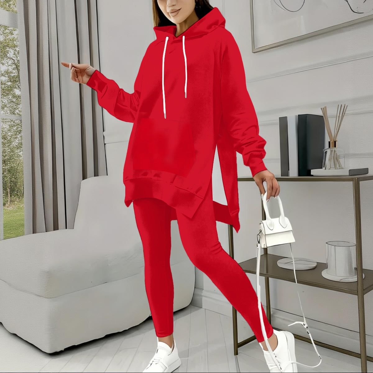 All-Over Print Women's Stretch Hoodie Set