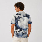 All-Over Print Men's Heavyweight Polyester Polo Shirt|210GSM