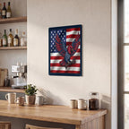 American Eagle Thickened Rectangular Iron Wall Painting Printed in Canada