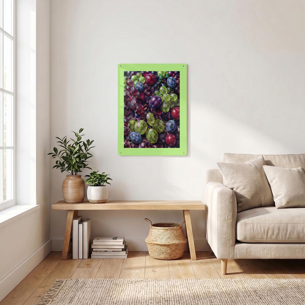 Thickened Rectangular Iron Wall Painting Printed in Canada