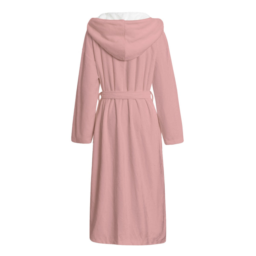 All-Over Print Unisex Flannel Hooded bathrobe