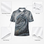 All-Over Print Men's Heavyweight Polyester Polo Shirt|210GSM