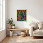 Thickened Rectangular Iron Wall Painting Printed in Canada
